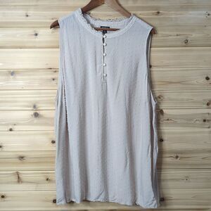 Torrid Top Womens 5 Tan Swiss Dot Tank‎ Top